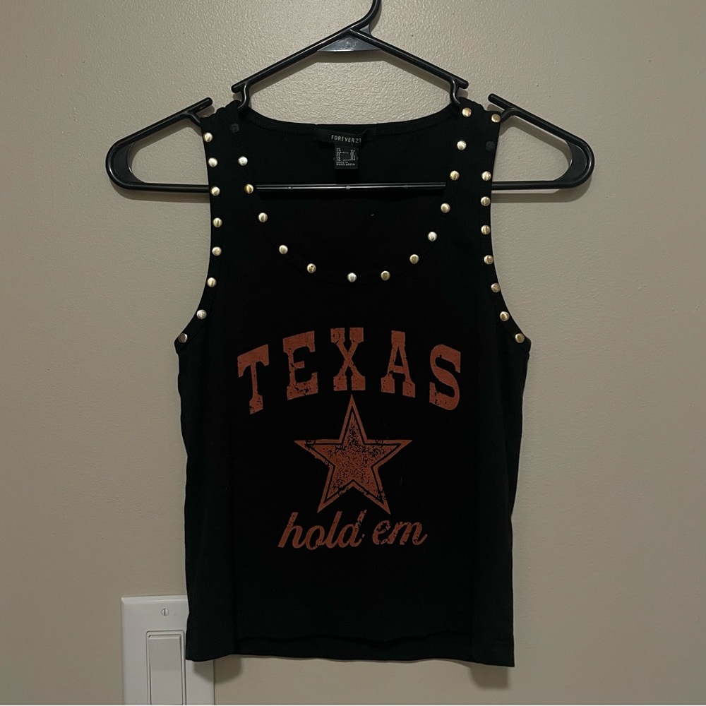 Black Texas Hold'em Tank Top